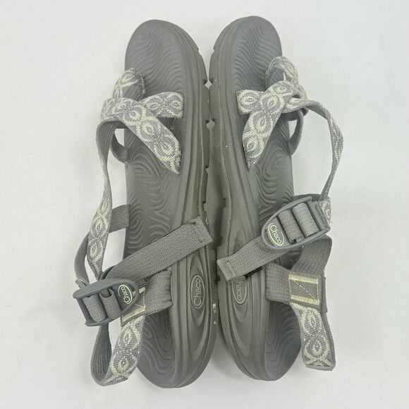 Chaco Z/Volv 2 Gray Green Tribal Strap Lightweight Performance Sandals - Picture 7 of 15